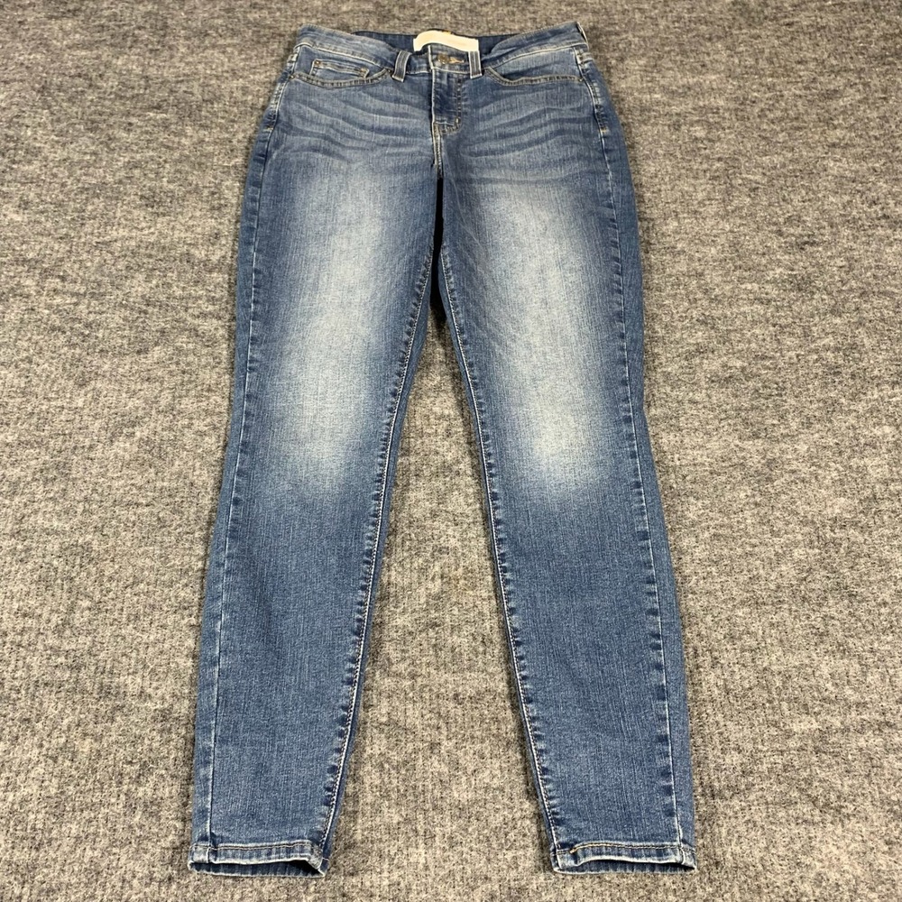 Leivs Jeans Womens 6 Blue Mid Rise Skinny Denim Signature Stretch 28x29 Sexy